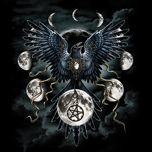 Crow and Moon Phases by Sarah Richter Nintendo 2DS XL (2017) Skin